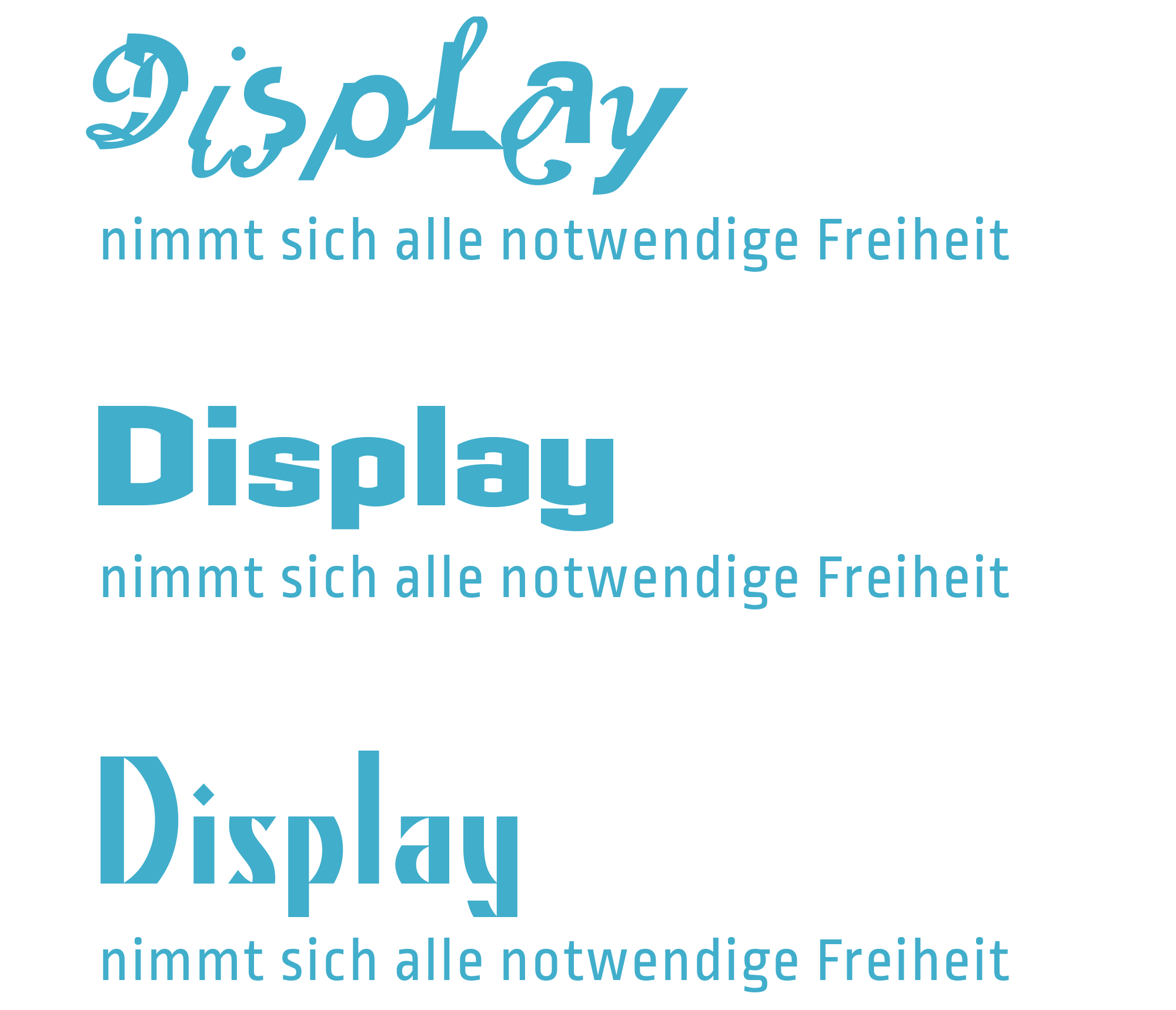 Schriftgattung Display